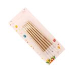 Set 6 Lumanari de Tort, Embo, din Parafina, 11 x 0.4 cm, Lucioase, Sampanie