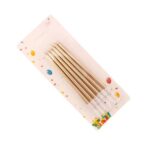 Set 6 Lumanari de Tort, Embo, din Parafina, 11 x 0.4 cm, Lucioase, Sampanie