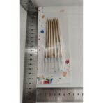 Set 6 Lumanari de Tort, Embo, din Parafina, 11 x 0.4 cm, Lucioase, Sampanie - imagine 5