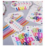 Set 6 Paie, Embo, Colectia Happy Birthday, 26 cm, din Carton/Plastic, Multicolor - imagine 3