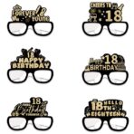 Set 6 Perechi de Ochelari pentru Majorat, Embo, Diverse Modele, Negru