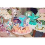 Set 6 Props-uri pentru Prajituri Sirena, Embo, Colectia Mermaid, Multicolor - imagine 3