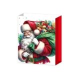 Set 6 Pungi Cadou, Embo, Imprimeu Tematica Mos Craciun, Ursuleti, Brazi, Model Random, din Hartie, Impachetare Usoara a Cadourilor, 18.5x22.5x8.5 cm, Multicolor - imagine 7