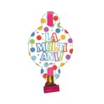 Set 6 Suflatori, Embo, Colectia LA MULTI ANI, 19 x 11 cm, din Carton/Plastic/Hartie, Multicolor