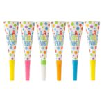 Set 6 Suflatori, Embo, Colectia LA MULTI ANI, 20 cm, din Carton, Multicolor