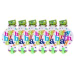 Set 6 Suflatori Happy Birthday, Embo, pentru Petrecere, Tematica Aniversare, 13x7.8 cm, Multicolor