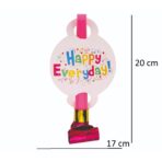 Set 6 Suflatori Happy Everyday, Embo, pentru Petrecere, 20 x 17 cm, Multicolor - imagine 2