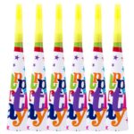 Set 6 Trompete Happy Birthday, Embo, pentru Petrecere, Tematica Aniversare, 18.3x5 cm, Multicolor