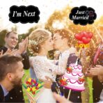 Set 60 de Accesorii pentru Petrecere, Embo, Tematica Nunta, Props pentru Coltul de Poze, Ochelari, Palarii, Mustata, Cravata, pentru Evenimente, Multicolor - imagine 7