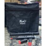 Set 60 Markere, Embo, cu Alcool, Touch Room, Geanta Inclusa, 2 Varfuri, Multicolor - imagine 8