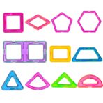 Set 60 Piese Magnetice de Constructie, Embo, Piese Mari, Magnetic Blocks, Forme Geometrice, 3 Ani, ABS, Magnet, 22 x 17.2 x 8.5 cm, Multicolor - imagine 3
