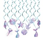 Set 8 Decoratiuni pentru Petrecere Sirena, Embo, Colectia Mermaid, Panglici Incluse, Multicolor - imagine 4