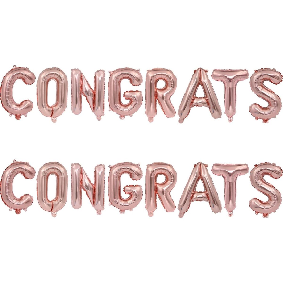 Set 8 Baloane din Folie Metalizata, Embo, Model Scris Congrats, Litere de 40 cm, Tema Absolvire, Baloane Party, Ambalaj Individual, Pai Inclus, Umflare cu Aer sau Heliu, Roz - imagine 6