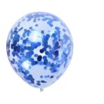 Set 8 Baloane din Folie Metalizată si din Latex, Embo, Figurine Cifra 1 Printesa 91cm, Stea 45 cm si Cerc 55 cm, Baloane Latex 30 cm, Tema Prima Aniversare, Ambalaj Individual, Pai Inclus, Umflare cu Aer sau Heliu, Albastru - imagine 5