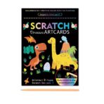 Set 9 Planse Razuibile, Embo, Scratch ArtCards, +3 Ani, de Razuit si de Colorat, 19 x 14 cm, Model Dinozauri, Multicolor