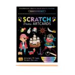 Set 9 Planse Razuibile, Embo, Scratch ArtCards, +3 Ani, de Razuit si de Colorat, 19 x 14 cm, Model Pirati, Multicolor