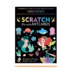 Set 9 Planse Razuibile, Embo, Scratch ArtCards, +3 Ani, de Razuit si de Colorat, 19 x 14 cm, Model Sirene, Multicolor