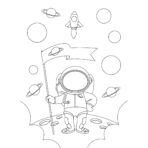 Set 9 Planse Razuibile, Embo, Scratch ArtCards, +3 Ani, de Razuit si de Colorat, 19 x 14 cm, Model Spatiu Cosmic, Multicolor - imagine 3