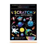 Set 9 Planse Razuibile, Embo, Scratch ArtCards, +3 Ani, de Razuit si de Colorat, 19 x 14 cm, Model Spatiu Cosmic, Multicolor