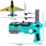 Set Arma de jucarie tip lansator de avioane, Air Battle, Turcoaz - imagine 4
