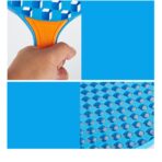 Set  Badminton pentru Copii, Embo, 2 Palete, 3 Mingi, Pentru Joaca si Antrenament, Albastru Portocaliu - imagine 3