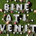 Set Baloane din Folie Metalizata, Embo, Figurine Litere, Model Bine Ati Venit, Tema Aniversare, 40 cm, Ambalaj Individual, Pai inclus, Umflare cu Aer sau Heliu, Argintiu - imagine 2