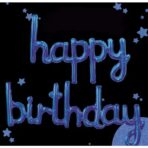 Set Baloane din Folie Metalizata, Embo, Model Happy Birthday, 45x85 cm, 45x124cm, Baloane Party, Ambalaj Individual, Pai Inclus, Umflare cu Aer sau Heliu, Albastru - imagine 8