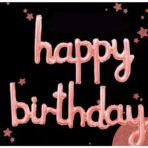 Set Baloane din Folie Metalizata, Embo, Model Happy Birthday, 45x85 cm, 45x124cm, Baloane Party, Ambalaj Individual, Pai Inclus, Umflare cu Aer sau Heliu, Roz Pal - imagine 6