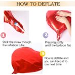 Set Baloane din Folie Metalizata, Embo, Model Happy Birthday, Litere de 40 cm, Baloane Party, Ambalaj Individual, Pai, Ata si Adeziv Incluse, Umflare cu Aer sau Heliu, Multicolor - imagine 2