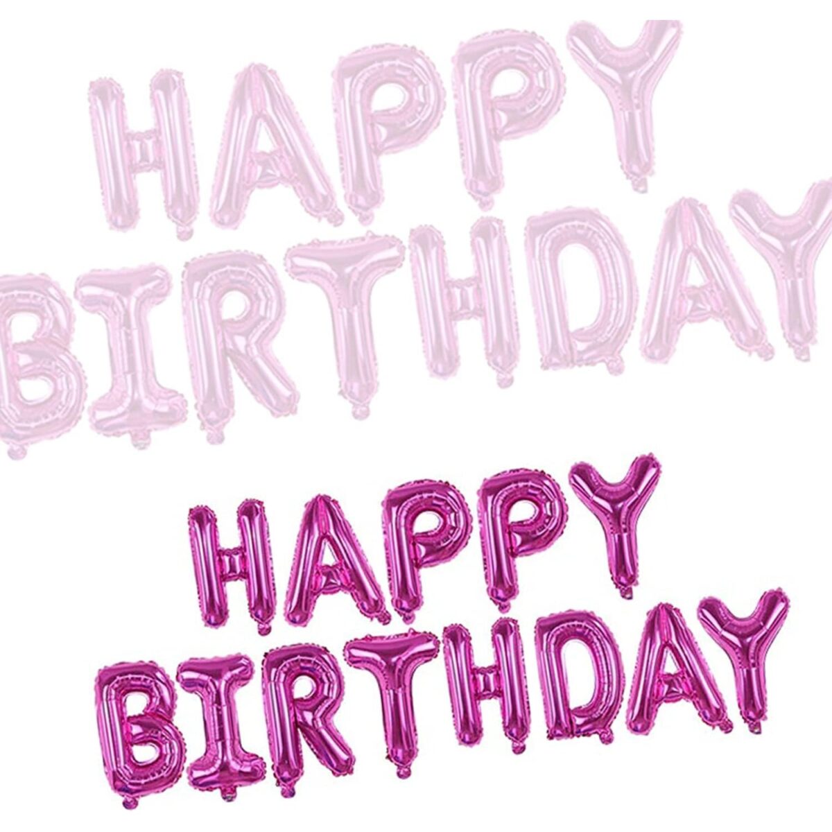 Set Baloane din Folie Metalizata, Embo, Model Happy Birthday, Litere de 40 cm, Baloane Party, Ambalaj Individual, Pai, Ata si Adeziv Incluse, Umflare cu Aer sau Heliu, Mov - imagine 3