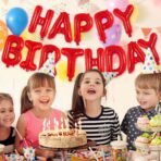 Set Baloane din Folie Metalizata, Embo, Model Happy Birthday, Litere de 40 cm, Baloane Party, Ambalaj Individual, Pai, Ata si Adeziv Incluse, Umflare cu Aer sau Heliu, Rosu - imagine 2