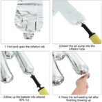 Set Baloane din Folie Metalizata, Embo, Model Just Married, Litere de 40 cm, Baloane Party, Ambalaj Individual, Pai, Ata si Adeziv Incluse, Umflare cu Aer sau Heliu, Argintiu - imagine 6