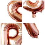 Set Baloane din Folie Metalizata, Embo, Model Miss to Mrs cu Inel de Logodna, Litere de 40 cm, Tema Iubire, Baloane Party, Ambalaj Individual, Pai Inclus, Umflare cu Aer sau Heliu, Roz - imagine 5