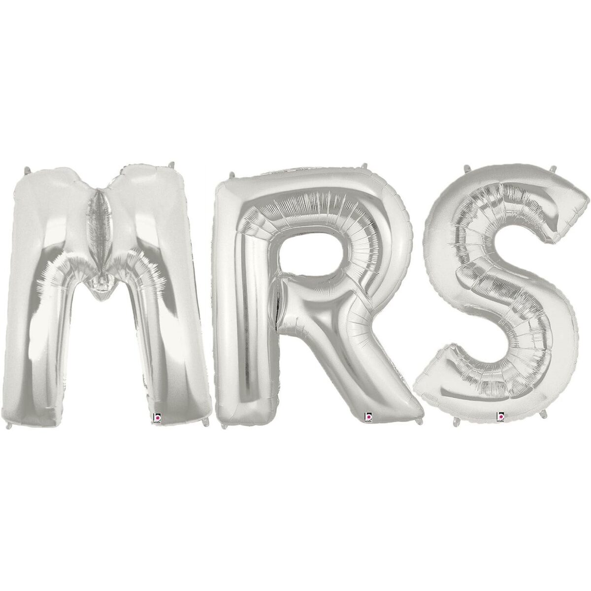 Set Baloane din Folie Metalizata, Embo, Figurine Litere, Model MR&MRS, Tema Nunta, 40 cm, Baloane Party, Ambalaj Individual, Pai inclus, Umflare cu Aer sau Heliu, Argintiu - imagine 4