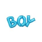 Set Baloane din Folie Metalizată, Embo, Model Scris Boy, 38x95 cm, Tematica Baby Shower, Baloane Party, Ambalaj Individual, Pai Inclus, Umflare cu Aer sau Heliu, Albastru - imagine 5