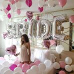 Set Baloane din Folie Metalizata, Embo, Model Scris Bride, Litere de 100 cm, Tema Iubire, Baloane Party, Ambalaj Individual, Pai Inclus, Umflare cu Aer sau Heliu, Argintiu - imagine 4