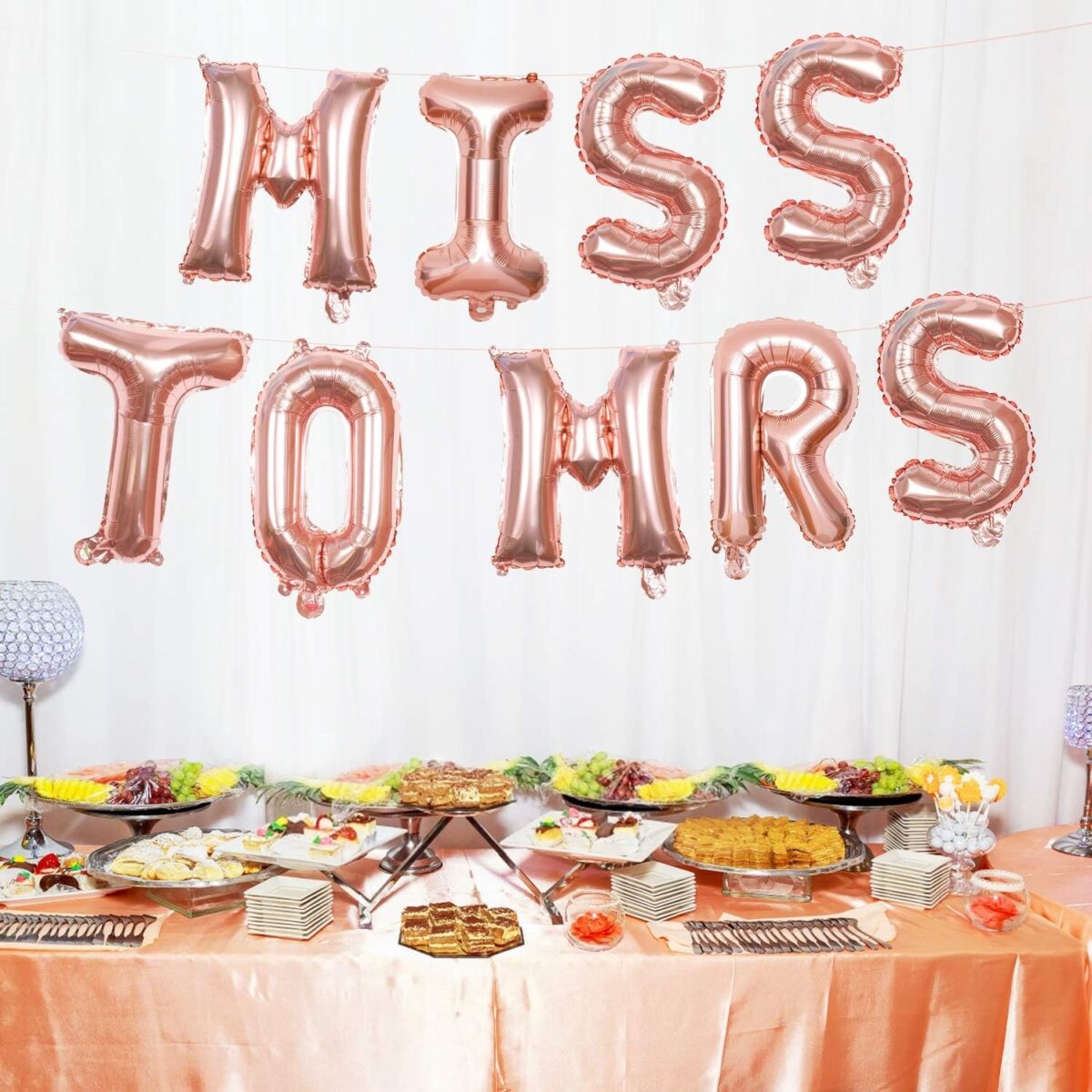 Set Baloane din Folie Metalizata, Embo, Model Scris Miss to Mrs, Litere de 40 cm, Tema Iubire, Baloane Party, Ambalaj Individual, Pai Inclus, Umflare cu Aer sau Heliu, Roz - imagine 2