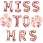 Set Baloane din Folie Metalizata, Embo, Model Scris Miss to Mrs, Litere de 40 cm, Tema Iubire, Baloane Party, Ambalaj Individual, Pai Inclus, Umflare cu Aer sau Heliu, Roz - imagine 3