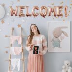 Set Baloane din Folie Metalizata, Embo, Model WELCOME!, Litere de 40 cm, Baloane Party, Ambalaj Individual, Pai Inclus, Umflare cu Aer sau Heliu, Roz - imagine 4