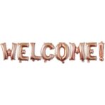 Set Baloane din Folie Metalizata, Embo, Model WELCOME!, Litere de 40 cm, Baloane Party, Ambalaj Individual, Pai Inclus, Umflare cu Aer sau Heliu, Roz - imagine 5