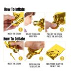 Set 13 Baloane Folie, Embo, Tip Ghirlanda, Model Happy Birthday, 40 cm, Auriu - imagine 3