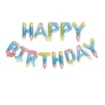 Set baloane folie Embo, Happy Birthday, 40 cm, multicolor