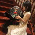 Set Buchet Decorativ, Embo, Trandafir in Balon cu Lumini Led, Diametru 35 cm, 2 x Baterii AA (neincluse), Rosu/Negru - imagine 3