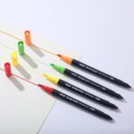 Set Carioci pe Baza de Apa, Embo, 2 in 1, pentru Pictura, Caligrafie, 100 Culori, Penar Negru, Corp Carioca Negru, 23.5 x 19.5 x 7.5 cm, Multicolor - imagine 4