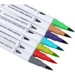 Set Carioci pe Baza de Apa, Embo, 2 in 1, pentru Pictura, Caligrafie, 60 Culori, Penar Negru, Corp Carioca Alb, 26.5 x 17.5 x 4.5 cm, Multicolor - imagine 2