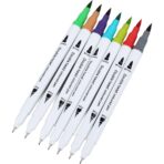 Set Carioci pe Baza de Apa, Embo, 2 in 1, pentru Pictura, Caligrafie, 60 Culori, Penar Negru, Corp Carioca Alb, 26.5 x 17.5 x 4.5 cm, Multicolor - imagine 4