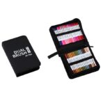 Set Carioci pe Baza de Apa, Embo, 2 in 1, pentru Pictura, Caligrafie, 60 Culori, Penar Negru, Corp Carioca Alb, 26.5 x 17.5 x 4.5 cm, Multicolor