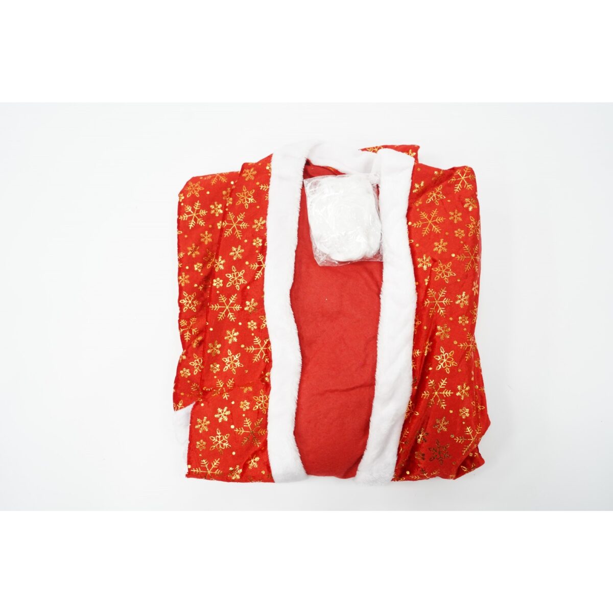 Set Costum de Mos Craciun, Embo, rosu, pentru adulti, catifea, 5 piese - imagine 5