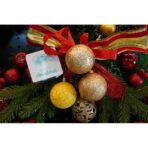 Set de 12 ornamente de brad, Embo, de tip Glob, Auriu/ Galben, din plastic, cu finisaj sclipitor , cutie 6 cm adancime x 30 cm inaltime x 18 cm lungime) - imagine 4