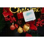 Set de 12 ornamente de brad, Embo, de tip Glob, Rosu/ Auriu, din polistiren, cu finisaj sclipitor , cutie 4 cm adancime x 20 cm inaltime x 12 cm lungime) - imagine 4